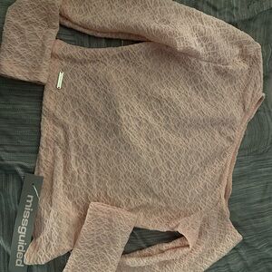 Missguided Blush Lace Top